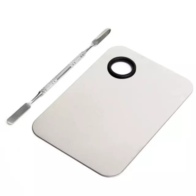 Stainless Steel Makeup Mixing Blending Palette with Spatula Cosmetic