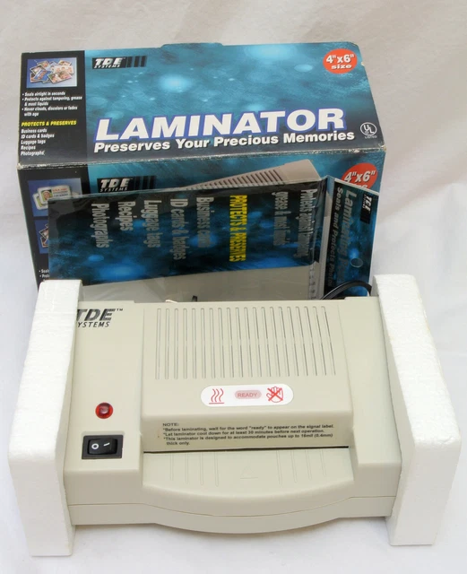 TDE Systems 4”x6” Laminator for Photos or ID Cards HL-406