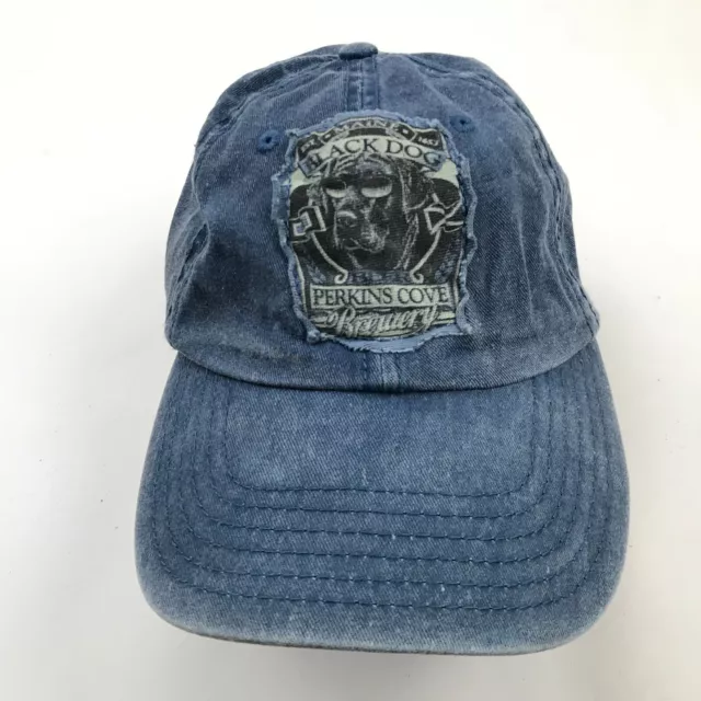 Black Dog Brewing Hat Cap Strapback Blue Denim Beer Adjustable Brewery Casual