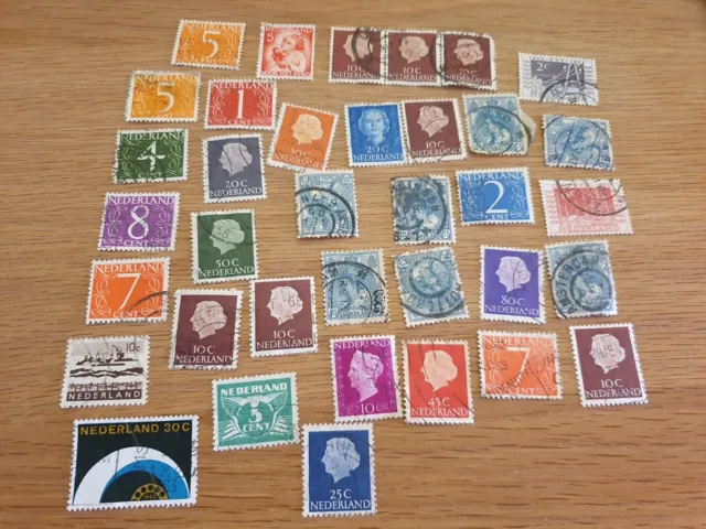 Briefmarkensammlung Nachlass 36 Briefmarken Niederlande gestempelt