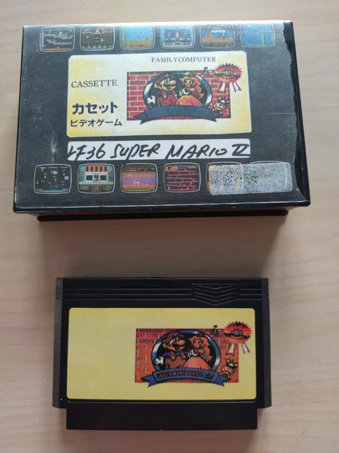 SUPER MARIO BROS 2 Lost Levels in Box- Famiclone cartridge Famicom ...