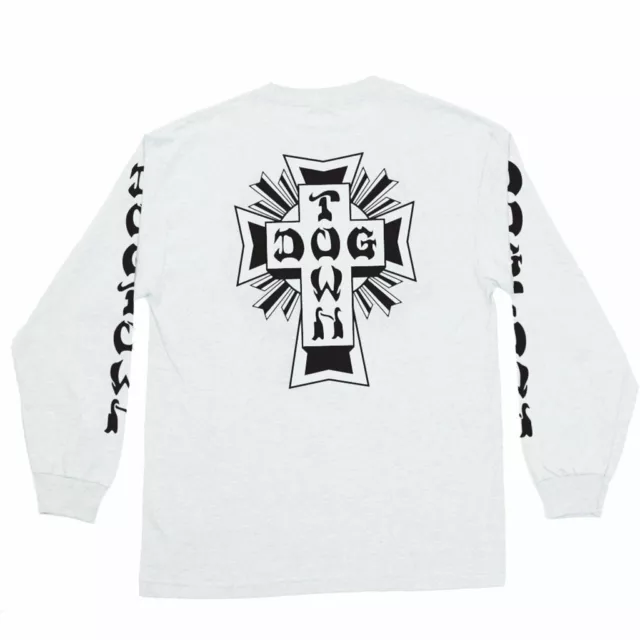 Dogtown Skateboards - Cross Logo White Longsleeve T Shirt - New