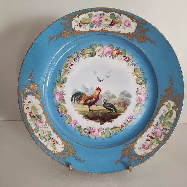 Assiette en Porcelaine de Sèvres XIXème siècle, Coq