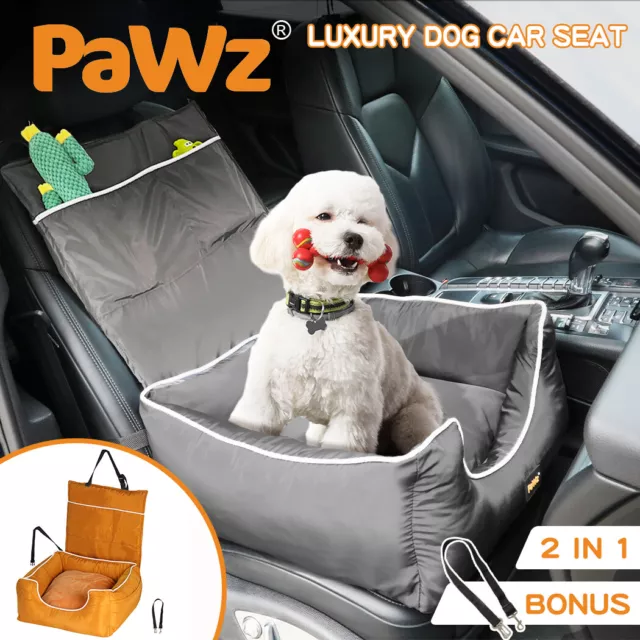 Pawz Pet Car Seat Dog Travel Safety Backrest Waterproof Removable Washable Bed