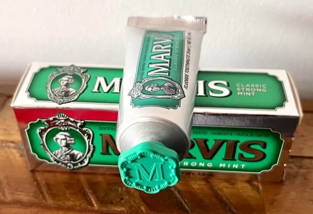 Marvis Classic Strong Mint Travel Tube Luxury Toothpaste - 25ml (2 units)