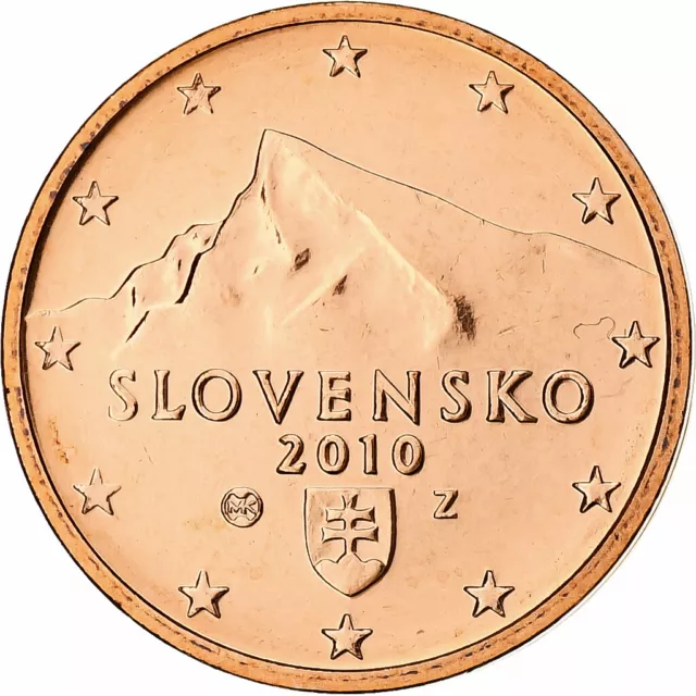 [#1270650] Eslovaquia, 2 Euro Cent, 2010, Kremnica, BU, FDC, Cobre chapado en ac