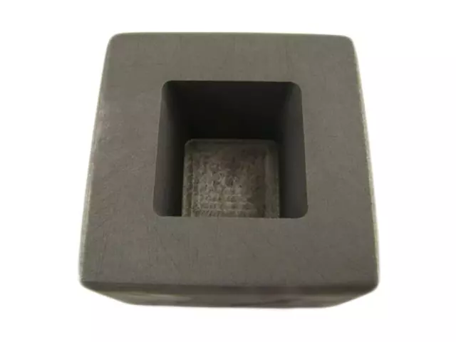 5 oz Gold 2-1/2 oz Silver Bar High Density Graphite Tall Cube Mold Deep Copper