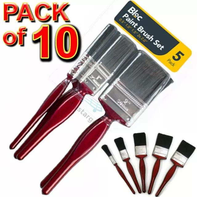 10 Pack Paint Brush Set No Bristle Loss Paint Brushes Advanced Decorating DIY