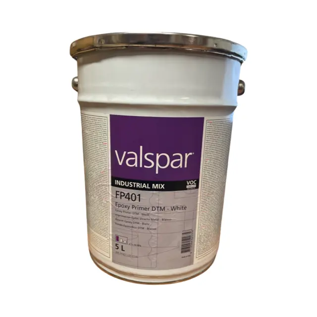 Valspar Ep401 White Anti Corrosive Epoxy Primer 5L Litres Zinc Phosphate
