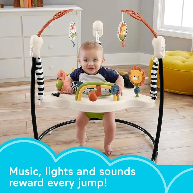Baby Bouncer Palm Paradise Jumperoo Activity Center With Music Lights Sounds