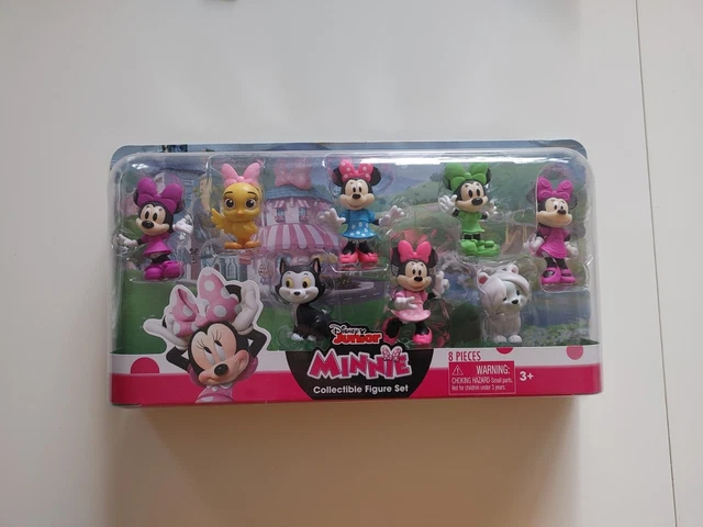 New 2019 Disney Junior Minnie Mouse Collectible Figure 8 piece Figurine Set NIB