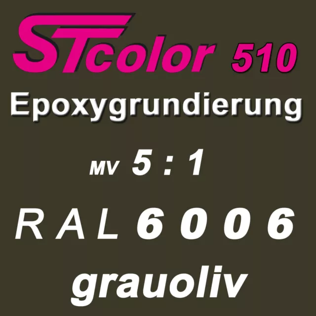 1,2 kg STC 2K EP Grundierung Epoxy 5:1 RAL 6006 grauoliv Set inkl. Härter