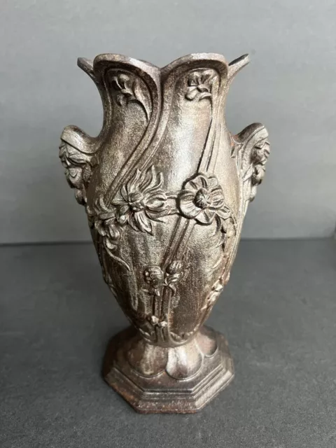 Antique French 19th century cast iron vase