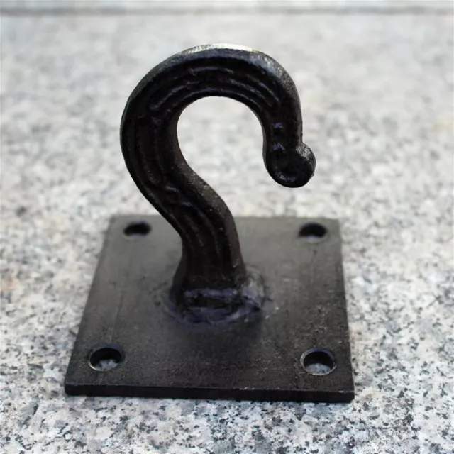Cast Iron Ceiling Hook with Screws Black Kitchen Beam Hanging Basket Hanger Home