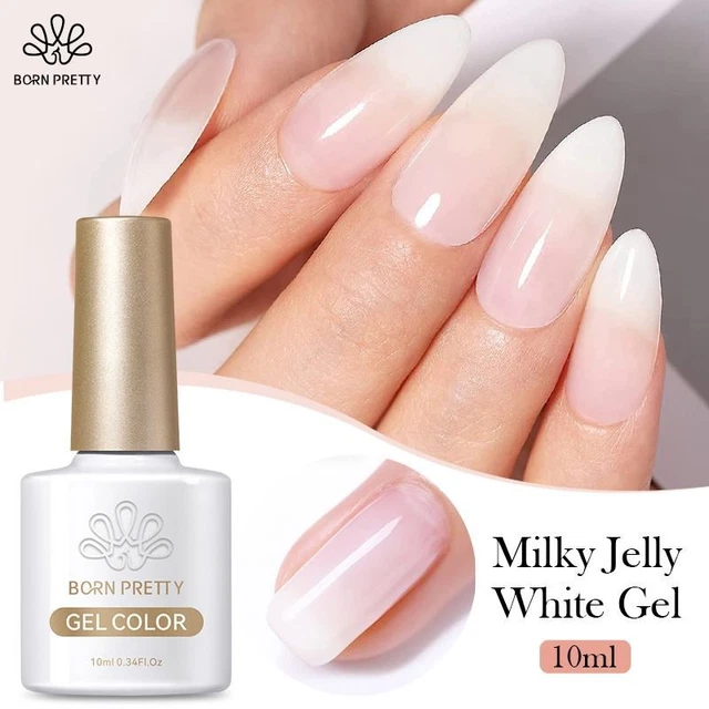 MILKY JELLY WHITE Gel Nail Polish Semitransparent Opal Jelly UV LED