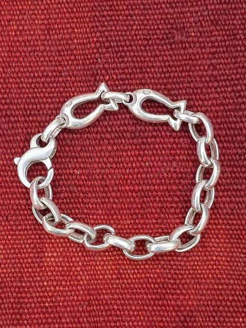 Bracelet Gourmette Clio Blue – Argent 925 – Motif Poissons – Style Marin