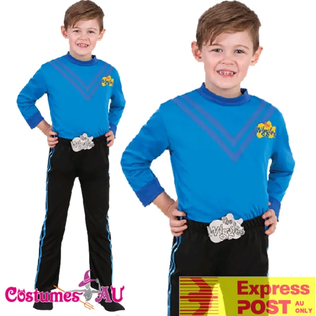 Deluxe Anthony Blue The Wiggles Child Boys Kids Book Week Party Dress Up Costume