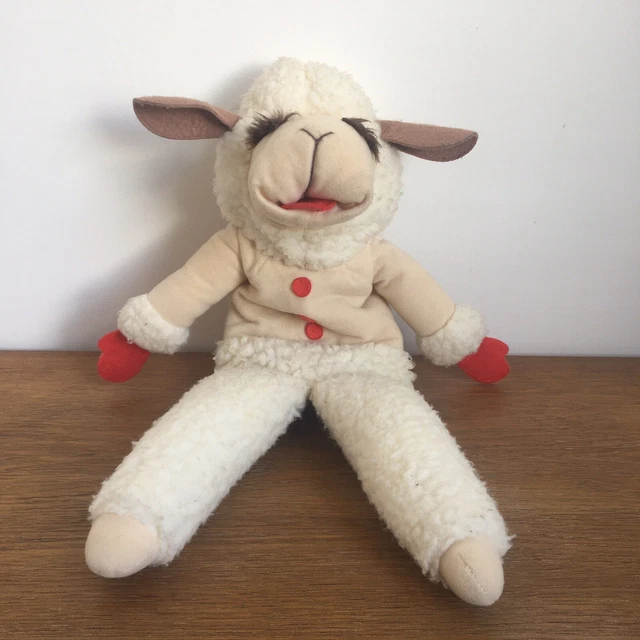 SHARI LEWIS LAMB Chop Sheep Hand Puppet Soft Plush Toy White Vintage 1993 £19.95 PicClick UK