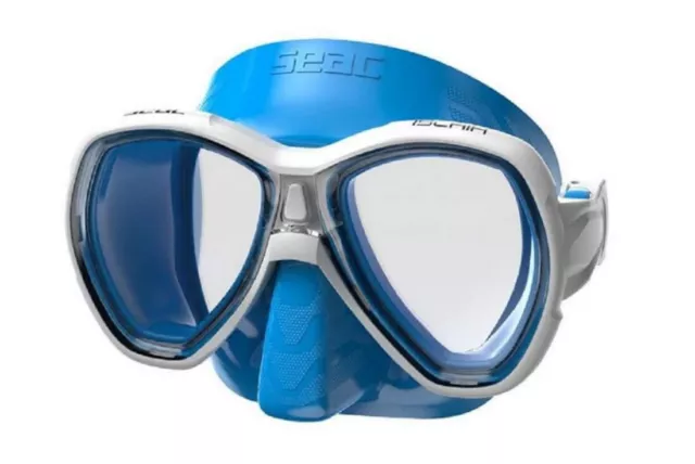 Seac Ischia Kinder Schnorchelmaske Taucherbrille Tauchermaske Schwimmbrille blau