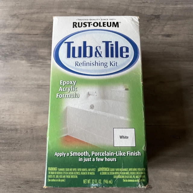 NOS RARE RUSTOLEUM 7860519 Tub And Tile Refinishing 2Part Kit, White