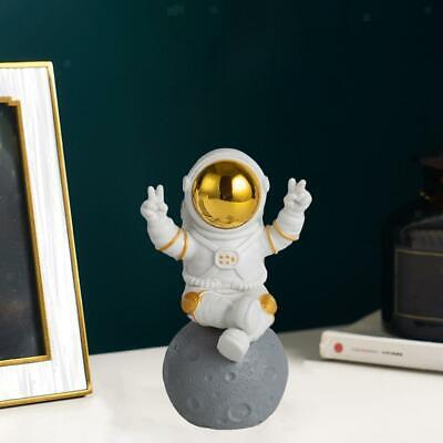 Figurine Di Astronauta In Resina Scultura Spaceman Miniatures Golden Sea Seduta