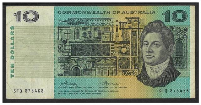 Commonwealth of Australia 1972 $10 Paper Banknote Phillips/Wheeler R304 gF #11