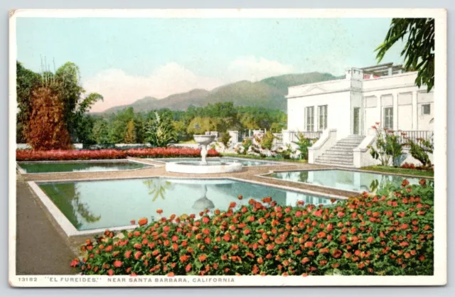Santa Barbara CA~Detroit Publ #13182~Montecito~El Fureides~Architect Goodhue '07
