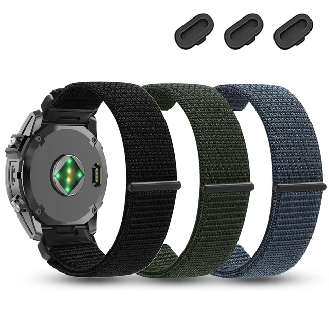 RosMank Quickfit 20mm Nylon Bracelet Pour Garmin Fenix 8 AMOLED 43mm/7S Pro/ 7S/6S Pro/6S/5S/5S Plus, Bracelet De Rechange En Nylon Ondulé Pour Approach S70 42mm/Instinct 2S/Descent Mk3s, Blanc