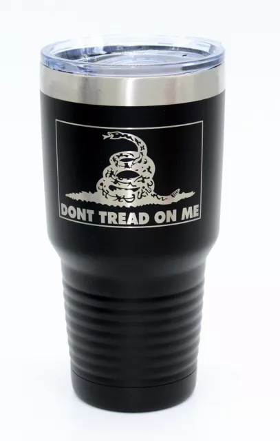 30oz Gadsden Flag Don't tread on me Insulated Stainless glass tumbler