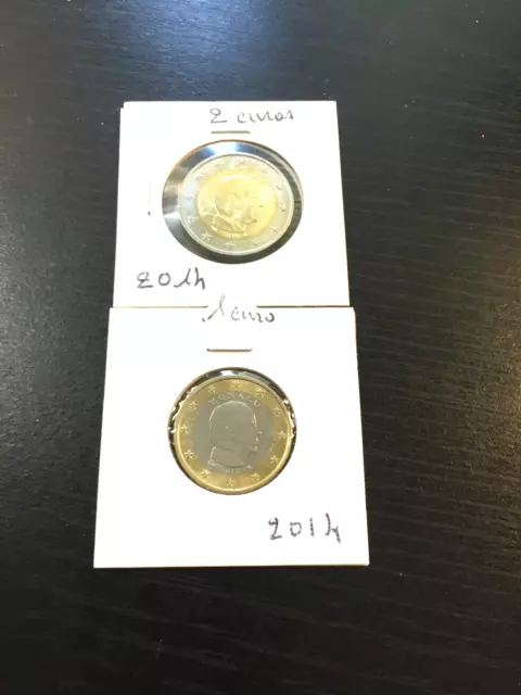 @ Duo de pièces  de 1 et 2 euro  Monaco 2014 3