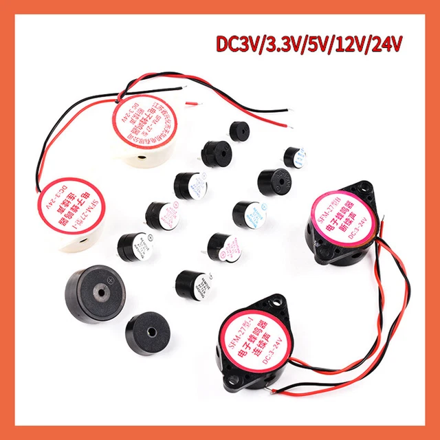 Cicalino Elettronico Piezo-elettrico Attivo Dell'allarme Del Filo Di Piombo Di CC 9V-24V 90dB