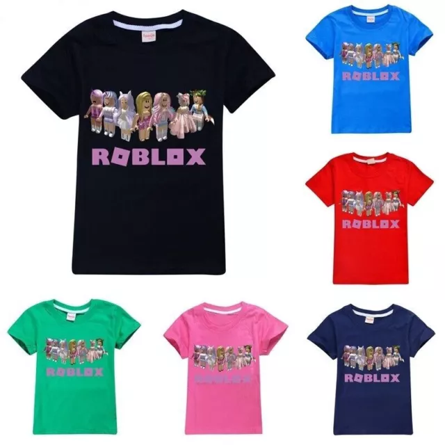 Roblox Short Sleeve T-shirt Boys Kids Summer Tee Shirt Crew Neck Top  Clothes For Age 5-12 Years