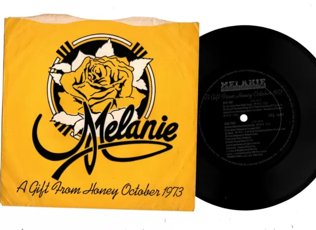 Melanie - A Gift From Honey October 1973.Uk Orig 7" Flexi-Disc & Pic/Sleeve.ex