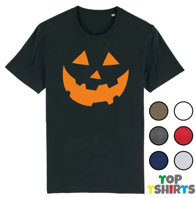 Halloween PUMPKIN FACE Costume T-SHIRT Fancy Dress Matching KIDS ADULT Horror