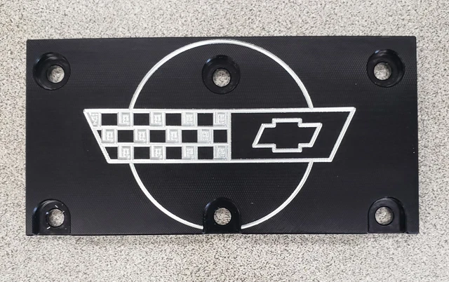 Throttle Body Cover Plate For LT1 Corvette - Bead Blast Aluminum