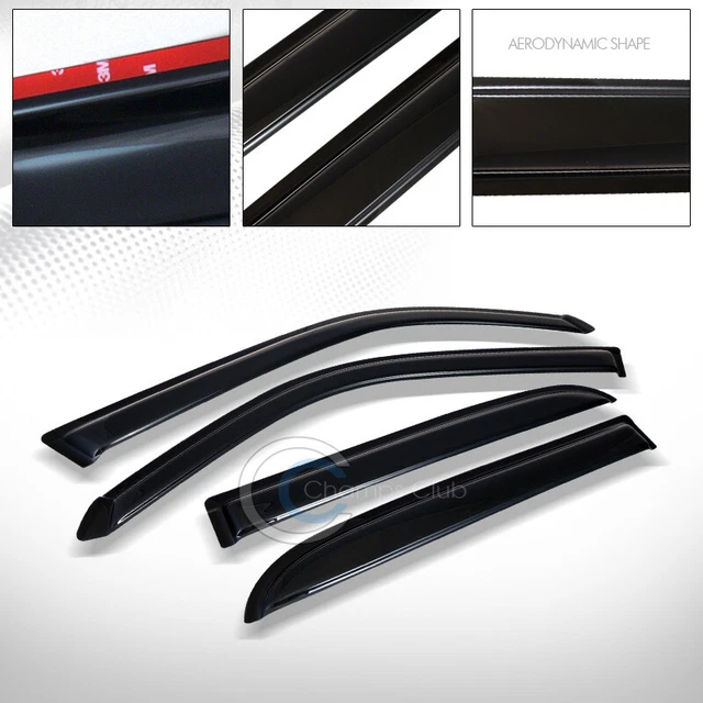 Sun/Rain Guard Shade Deflector Window Visors 4P For 2004-2006 Tundra Double/Crew