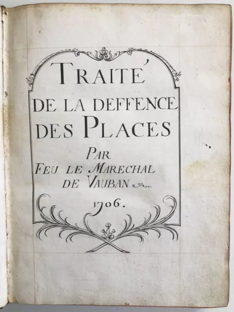 Vauban Fortification Architecture Manuscript Handwriting Manuscrit 1706