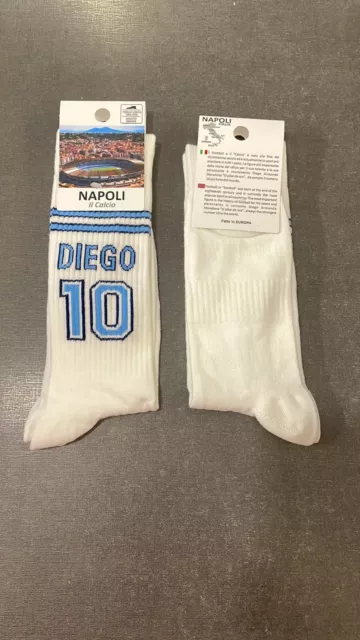 Calzini spugna DIEGO 10 Napoli adulto azzurro calza spugna intimo MARADONA