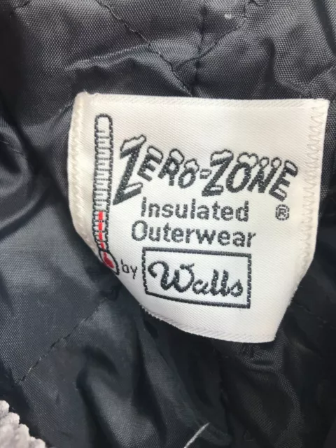 WALLS ZERO ZONE Coveralls Adult Large Short Gray Canvas Insulated 46927 ...