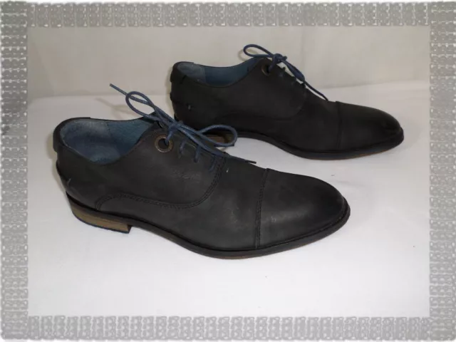 Chaussures de Ville Richelieu Noir Cuir Mod. Darky Pointure 42