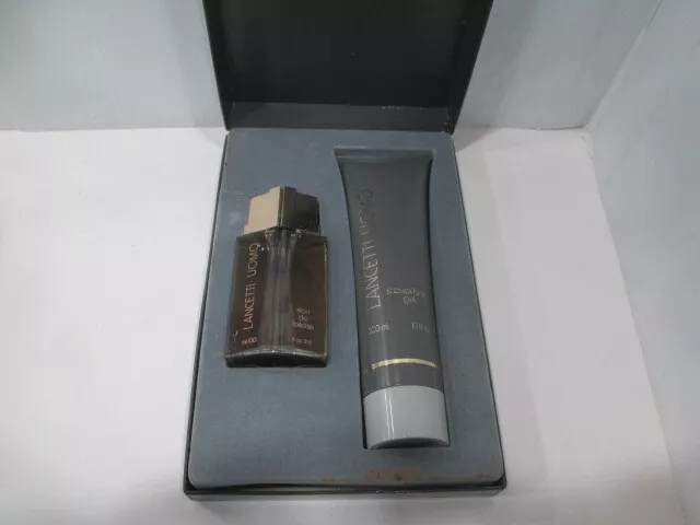 " LANCETTI UOMO " Profumo Uomo Eau De Toilette 100ml + Shower Gel 300ml -Vintage