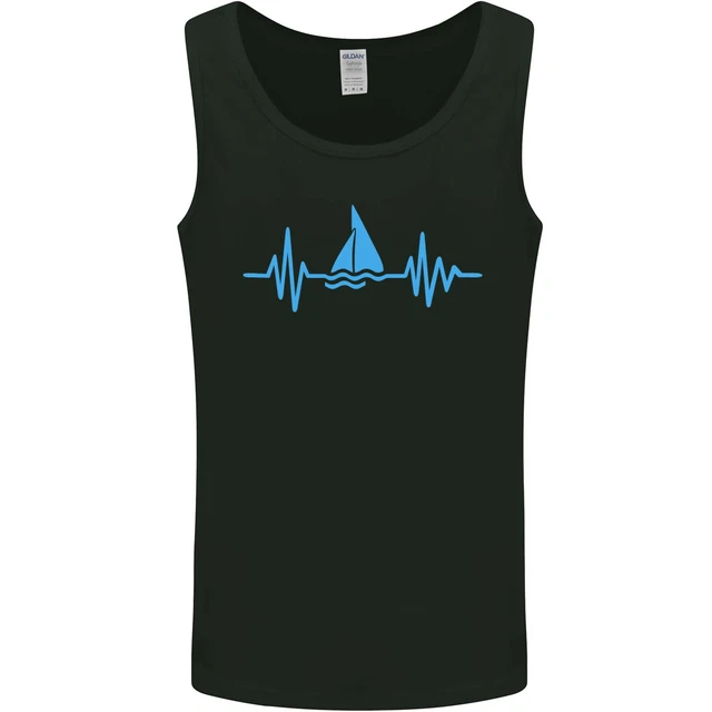 Sailing Heartbeat Pulse T-Shirt – Funny Yacht Gift For Men – Ocean Bound – Multiple Sizes