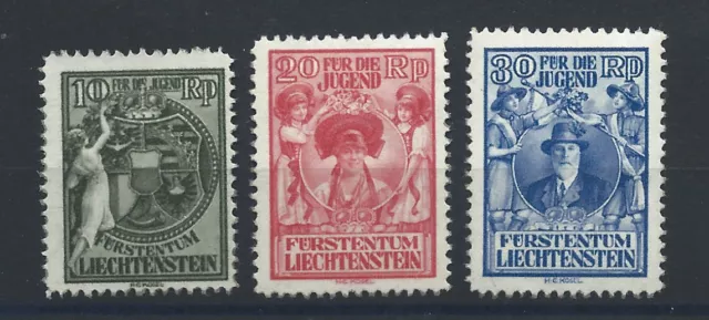Liechtenstein N°108/10* (MH) 1932 - Armoiries et Prince
