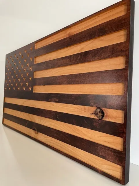 USA New Designed Flag -Wooden American flag - Wood Wall Art -Handcrafted 2