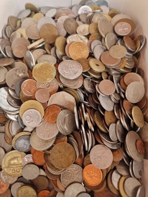 Sammlung  4,3 KG Münzen aus Aller WELT Fundgrube KONVOLUT