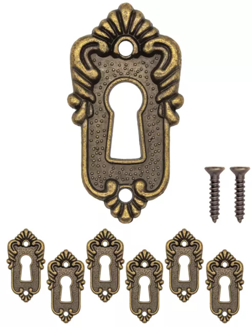 FUXXER® 6x antiche targhette chiave serratura-rosette ferramenta serratura, bronzo