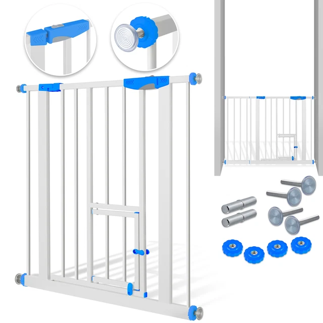 RETOURE Türschutzgitter Absperrgitter Treppengitter Kindergitter Größe 74 -87 cm