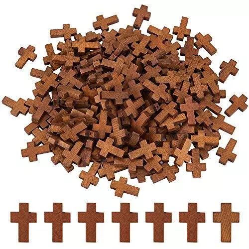 SUNNYCLUE 200 pz Croci in Legno Naturale con Foro da 1.8 mm Perline in (l8J)