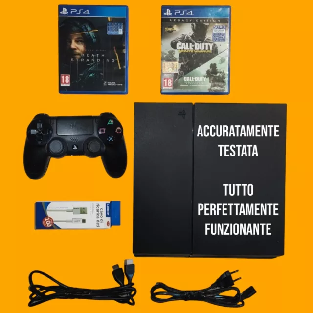 CONSOLE Sony PS4 500GB + 2 GIOCHI + CONTROLLER ORIGINALE PlayStation 4