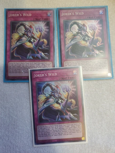 Yugioh! 3x Joker's Wild KICO-EN007 Super Rare 1st Ed NM